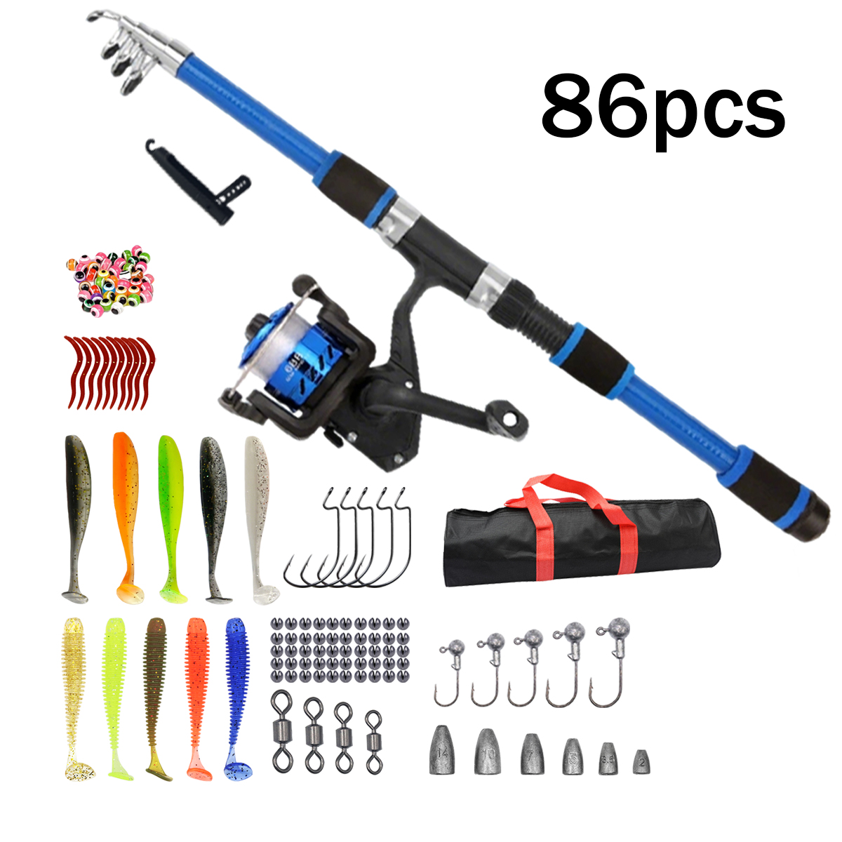 Fishing Rod Surf - 91/86Pcs Beginner Fishing Combo 1.8m -